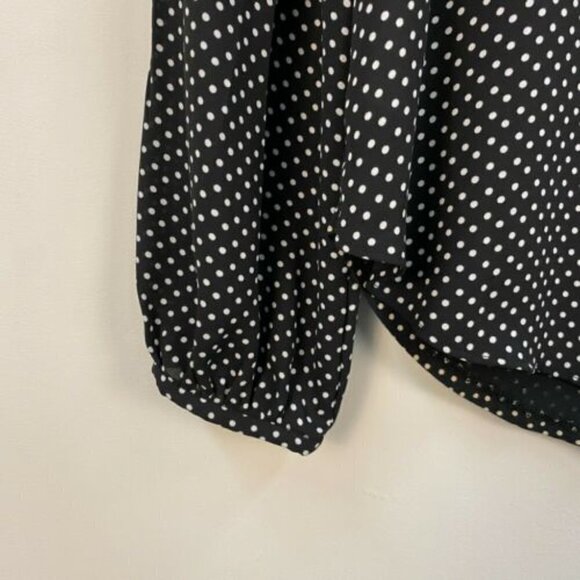LOFT Ann Taylor Womens  XXL Polka Dot V Neck Blouse - Picture 4 of 9